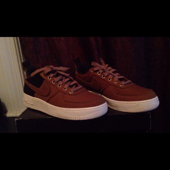 Brown, Black, and white Air Force 1s - Picture 3 of 3